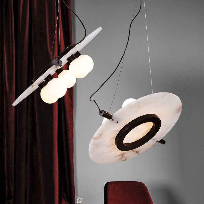 Post-Modern 5-Light Marble Chandelier – Luxurious Bedroom Pendant – Duvencioglu