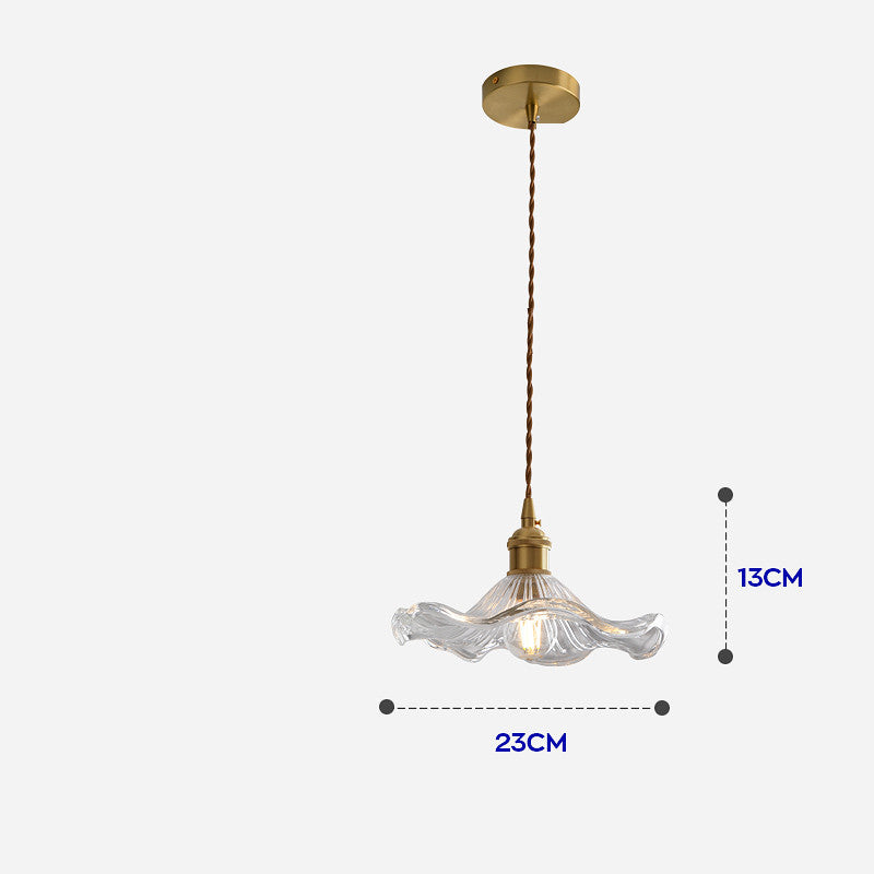 Luxury All-Copper Glass Chandelier – Nordic Bedside & Entry Pendant – Duvencioglu