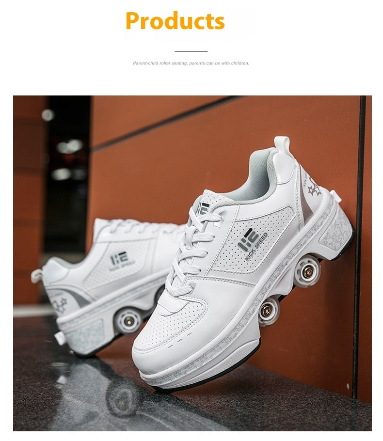 Four-Wheel Heelys Skates - Dual-Use Roller Shoes for All Ages – Duvencioglu
