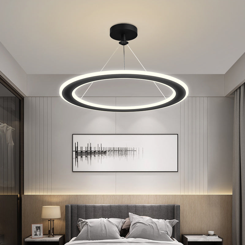 Modern Circular LED Chandelier – 3000 K for Bedrooms & Studies (51–60 W) – Duvencioglu