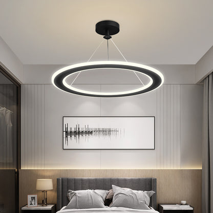 Modern Circular LED Chandelier – 3000 K for Bedrooms & Studies (51–60 W) – Duvencioglu