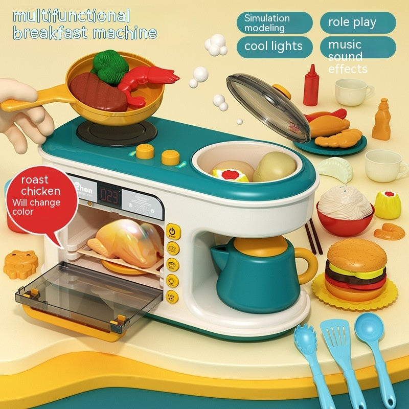 Simulation Breakfast Machine Kitchen Toy Set - Interactive Pretend Play