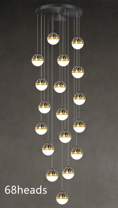 Nordic Luxury Duplex Staircase LED Chandelier – Model D6468 – Duvencioglu