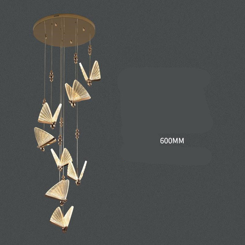 Modern Butterfly Crystal Mini Chandelier – LED Pendant Light for B&B & Staircase – Duvencioglu