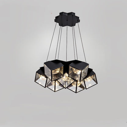Nordic Star LED Chandelier – 5/7-Arm Iron Pendant Light (Black & White) – Duvencioglu