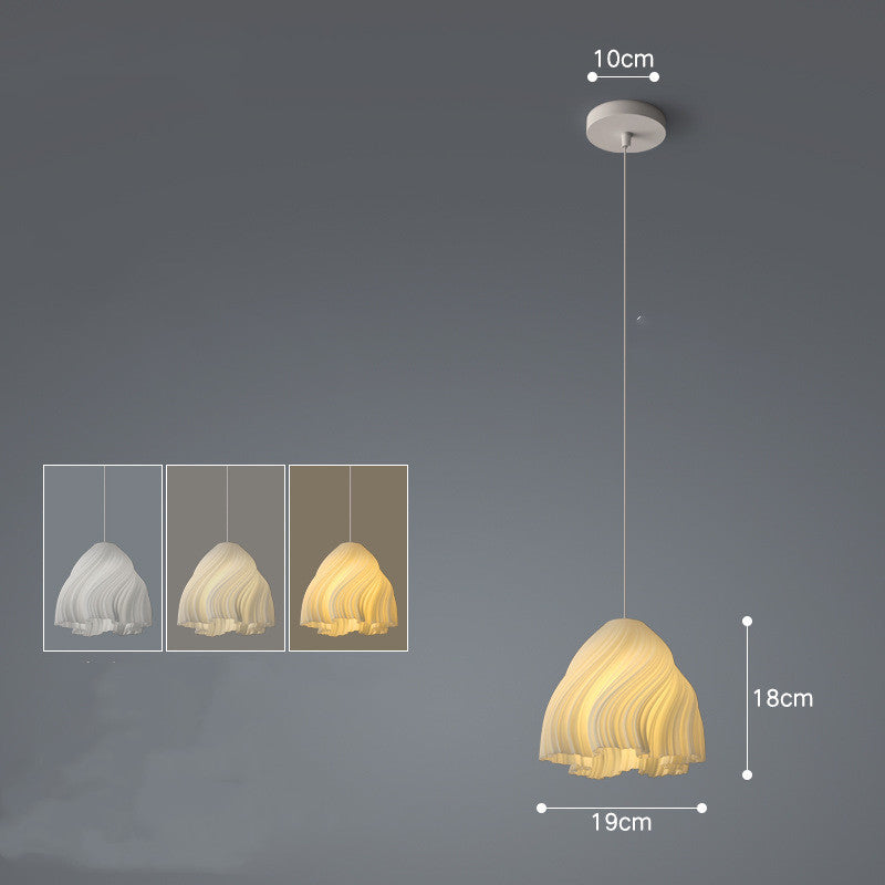Nordic Iron LED Fish-Line Chandelier – Tri-Color Dimmable Pendant – Duvencioglu