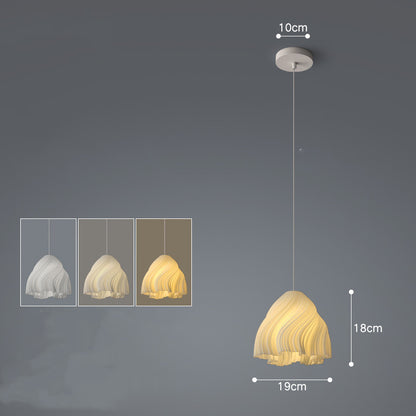 Nordic Iron LED Fish-Line Chandelier – Tri-Color Dimmable Pendant – Duvencioglu