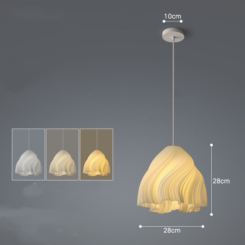 Nordic Iron LED Fish-Line Chandelier – Tri-Color Dimmable Pendant – Duvencioglu