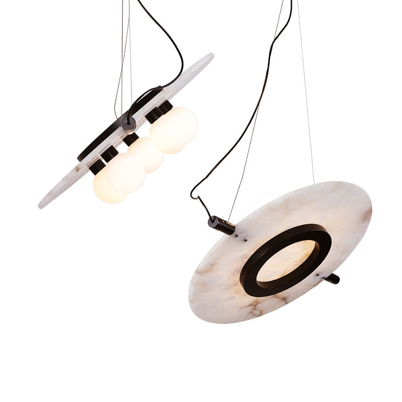 Post-Modern 5-Light Marble Chandelier – Luxurious Bedroom Pendant – Duvencioglu