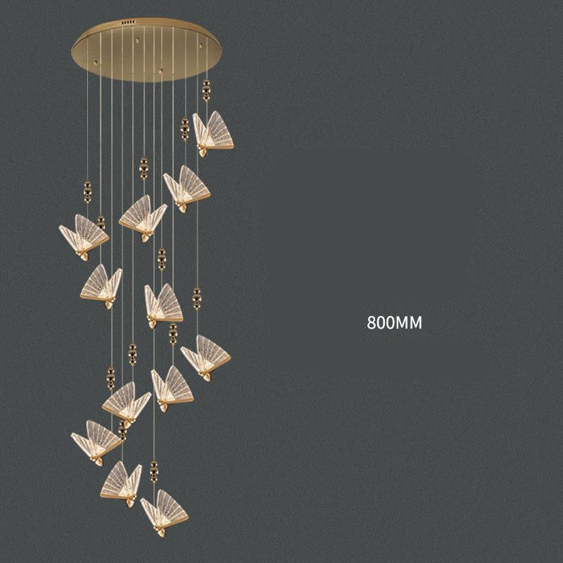 Modern Butterfly Crystal Mini Chandelier – LED Pendant Light for B&B & Staircase – Duvencioglu