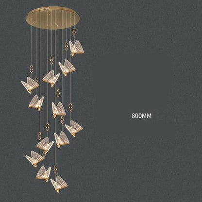 Modern Butterfly Crystal Mini Chandelier – LED Pendant Light for B&B & Staircase – Duvencioglu