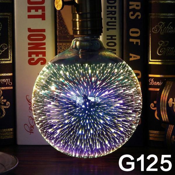 3D Fireworks LED Decorative Light Bulb - E27 Base Novelty Lamp – Duvencioglu