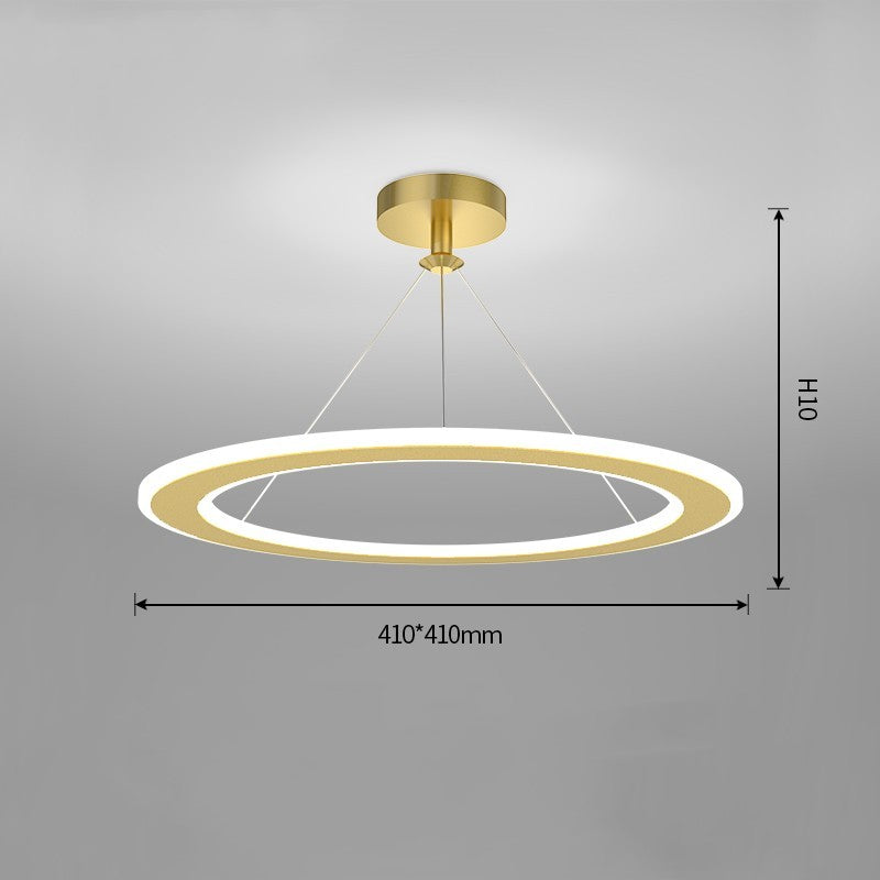 Modern Circular LED Chandelier – 3000 K for Bedrooms & Studies (51–60 W) – Duvencioglu