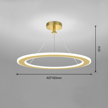 Modern Circular LED Chandelier – 3000 K for Bedrooms & Studies (51–60 W) – Duvencioglu