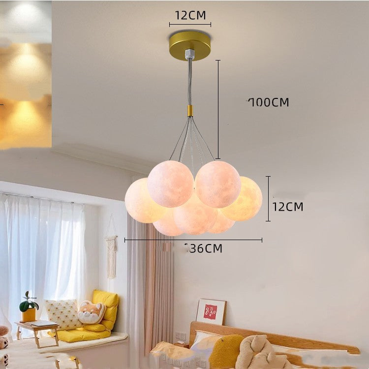 Nordic Moon Bubble LED Chandelier – 10–15 Lights, 41–50 W Neutral White Pendant – Duvencioglu