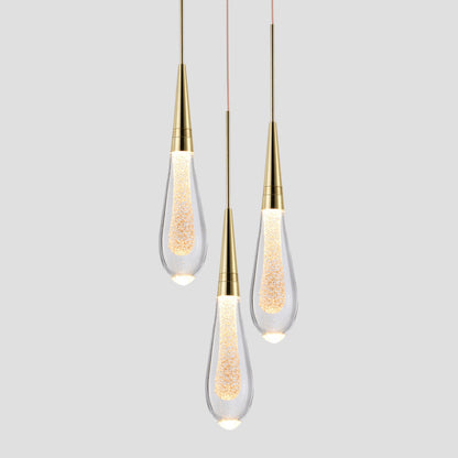 Postmodern Crystal LED Pendant – Single-Head Minimalist Chandelier – Duvencioglu