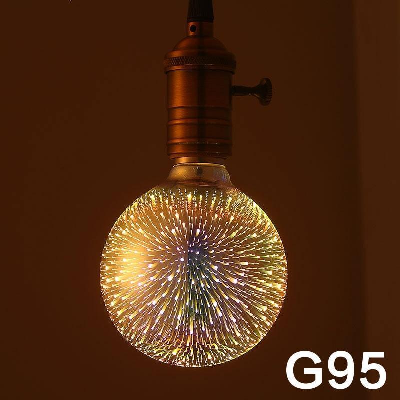 3D Fireworks LED Decorative Light Bulb - E27 Base Novelty Lamp – Duvencioglu