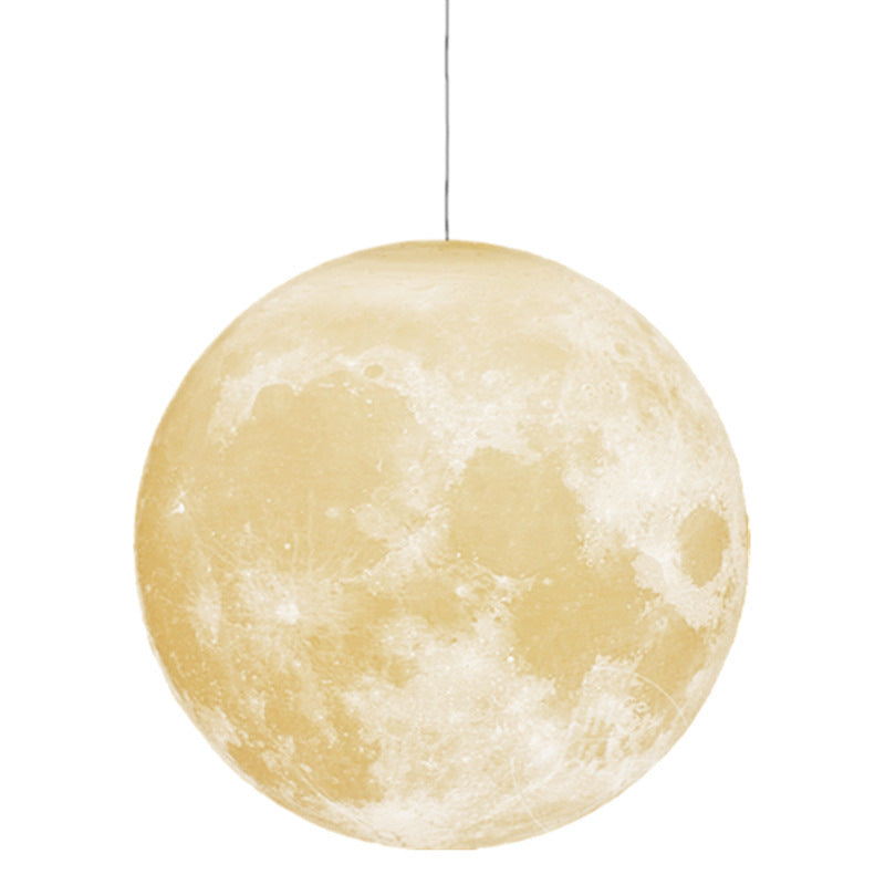 Moon-Shaped PVC LED Chandelier – Bedroom Pendant Light – Duvencioglu