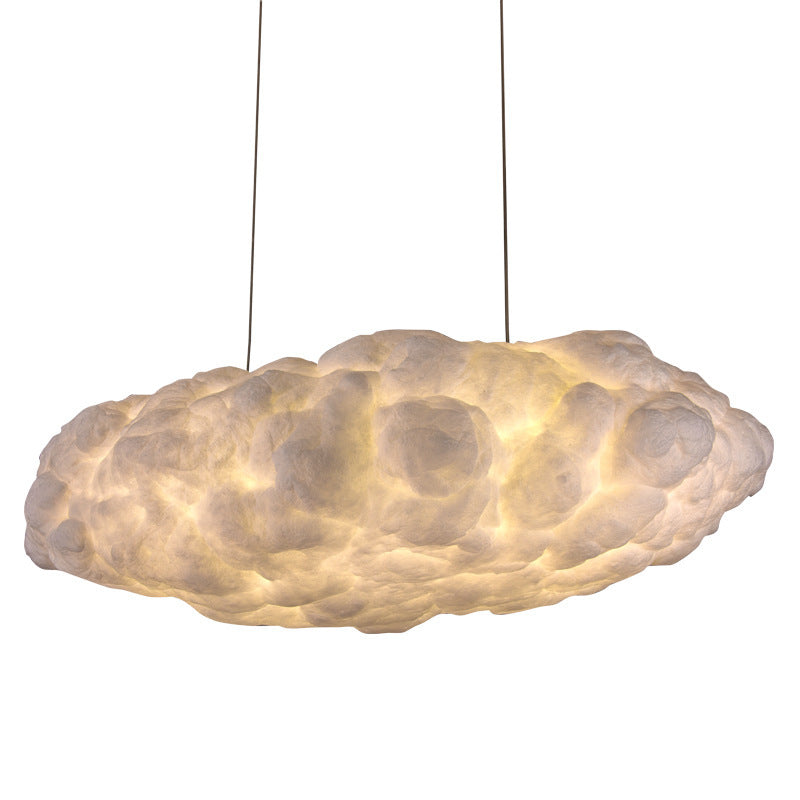 Floating Cloud Silk Chandelier – Modern E27 Pendant Light (30–120 cm) – Duvencioglu