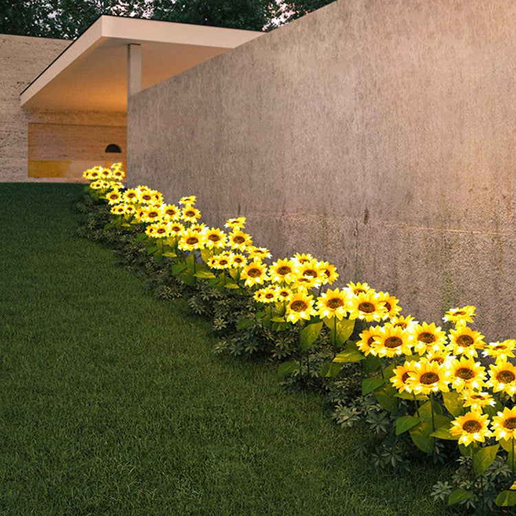 Solar Powered LED Sunflower Garden Lights - Outdoor Decorative Lamps – Duvencioglu