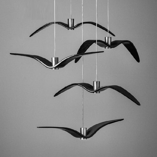 Resin Seagull LED Chandelier – Coastal Wing Pendant – Duvencioglu