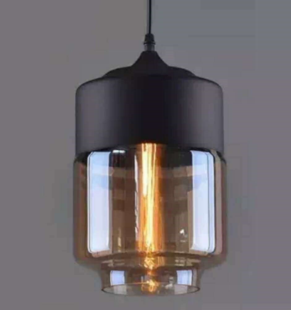 Industrial-Style Glass LED Chandelier – American Vintage Pendant – Duvencioglu