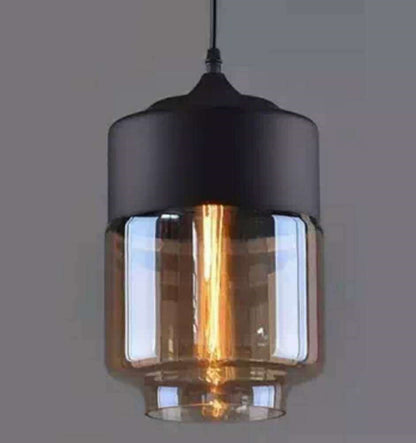 Industrial-Style Glass LED Chandelier – American Vintage Pendant – Duvencioglu