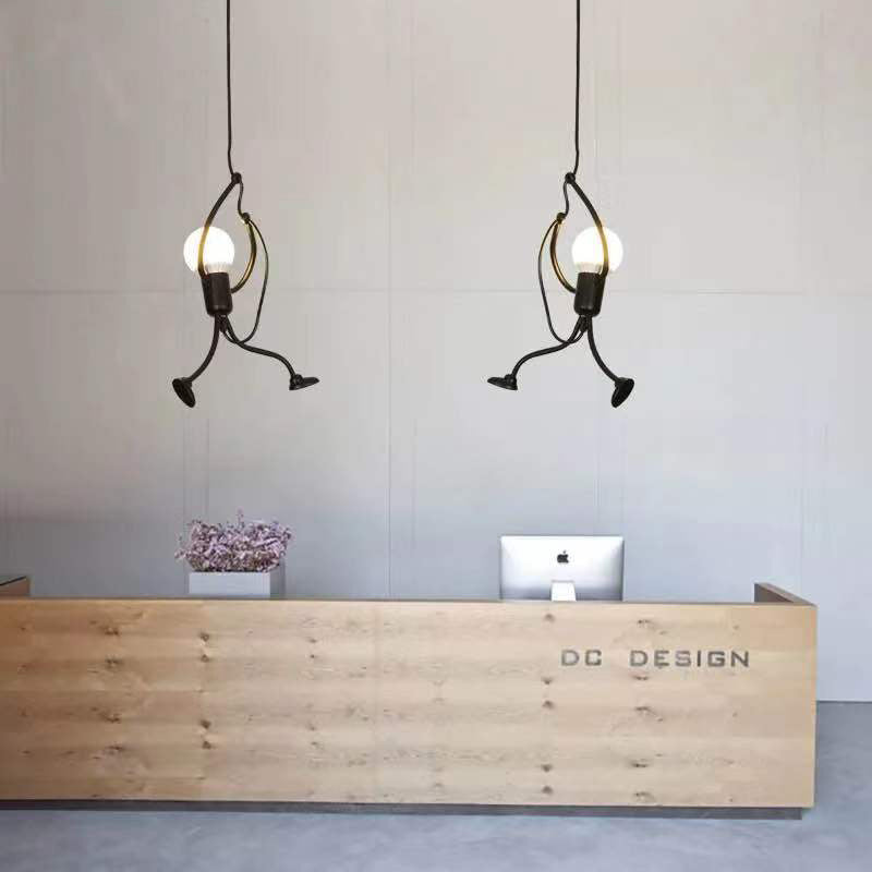 Villain-Style Iron LED Chandelier – Adjustable Pendant (1 m Drop) – Duvencioglu