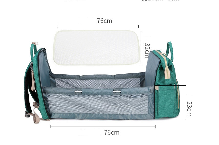 The All-in-One Travel Diaper Bag with Foldable Crib & Changing Station