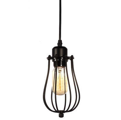 Retro Wrought-Iron Wire-Cage Chandelier – 12×140 cm Pendant – Duvencioglu