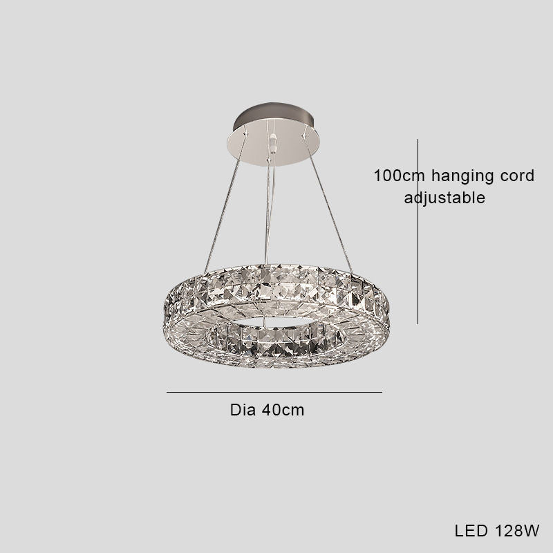 Light-Luxury Crystal LED Chandelier – 800 mm Push-Button Pendant (YSL-5994) – Duvencioglu