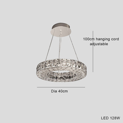 Light-Luxury Crystal LED Chandelier – 800 mm Push-Button Pendant (YSL-5994) – Duvencioglu