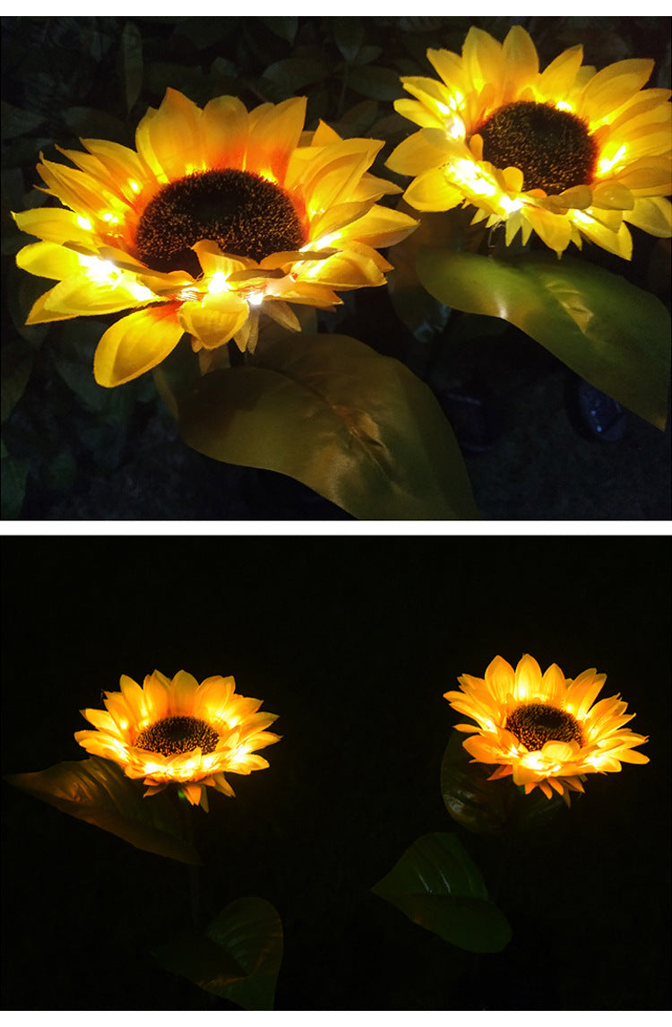 Solar Powered LED Sunflower Garden Lights - Outdoor Decorative Lamps – Duvencioglu