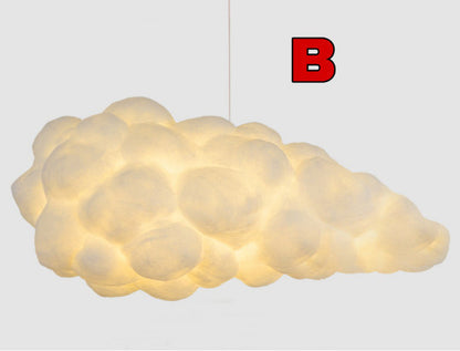 Floating Cloud Silk Chandelier – Modern E27 Pendant Light (30–120 cm) – Duvencioglu