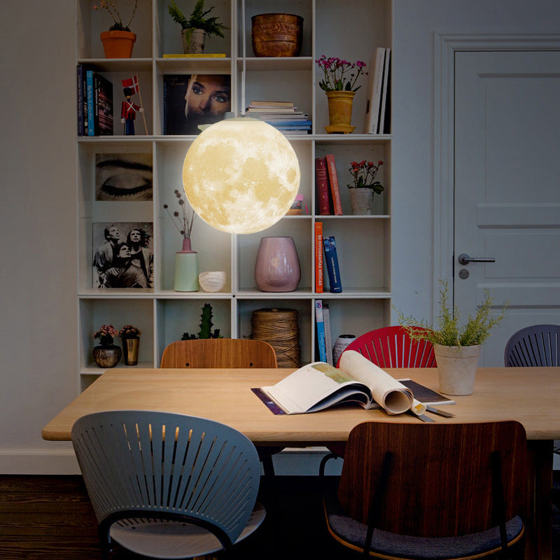 Moon-Shaped PVC LED Chandelier – Bedroom Pendant Light – Duvencioglu