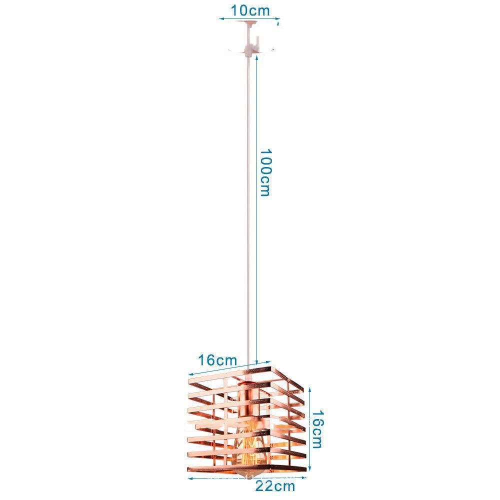 European 3D Iron LED Chandelier – 16×16 cm Pendant (1–3 Heads) – Duvencioglu