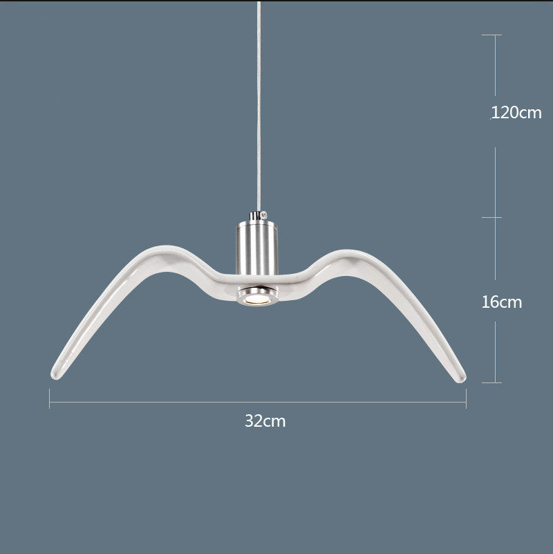 Resin Seagull LED Chandelier – Coastal Wing Pendant – Duvencioglu