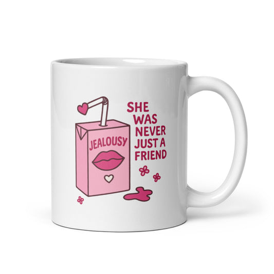 Juice Box & Jealousy Mug – Y2K Coquette Sass Cup, Retro Flirty Girl Gift-Duvencioglu