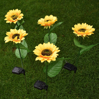 Solar Powered LED Sunflower Garden Lights - Outdoor Decorative Lamps – Duvencioglu