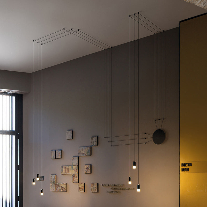 Linear Iron LED Chandelier – Designer Dining & Bar Pendant – Duvencioglu