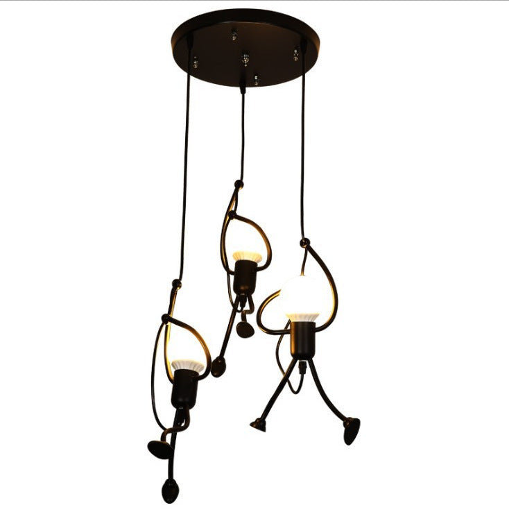 Villain-Style Iron Chandelier – 26 cm Pendant (Adjustable 140 cm) – Duvencioglu