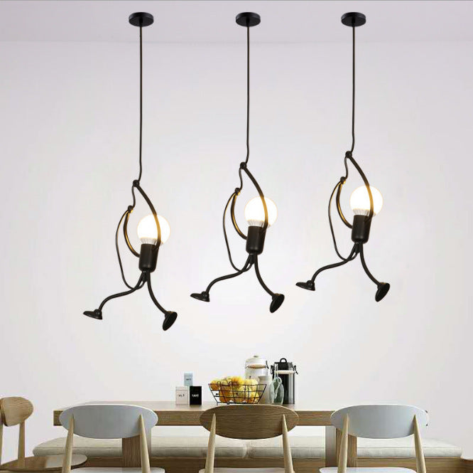 Villain-Style Iron Chandelier – 26 cm Pendant (Adjustable 140 cm) – Duvencioglu