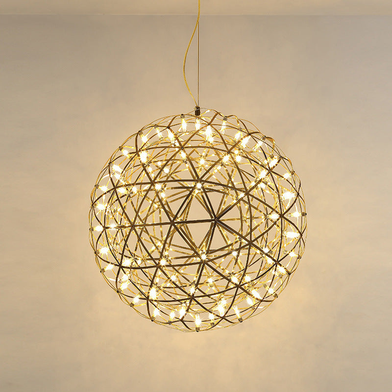 Gypsophila Dandelion Spark Ball Chandelier – Creative Firework LED Pendant – Duvencioglu