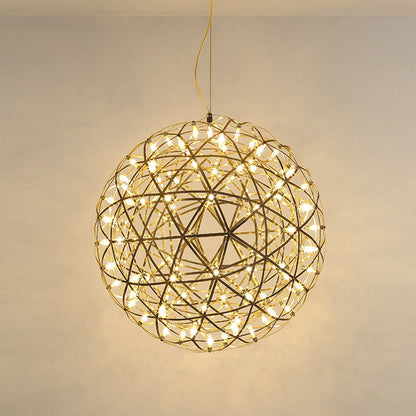 Gypsophila Dandelion Spark Ball Chandelier – Creative Firework LED Pendant – Duvencioglu