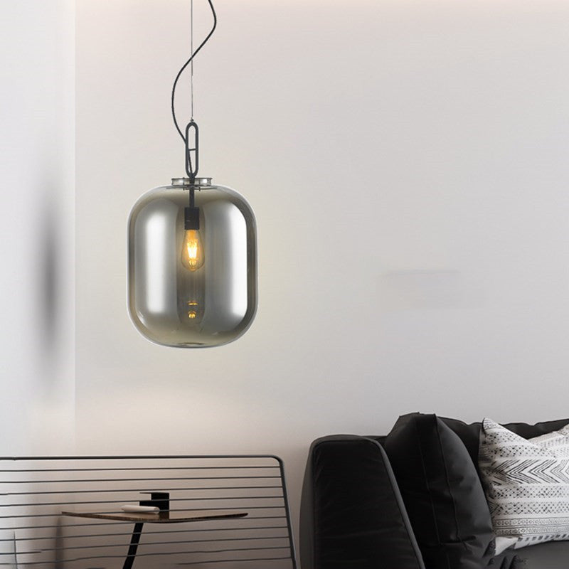 Nordic “Melon” Glass LED Chandelier – Restaurant Pendant (Ø 245/300/440 mm) – Duvencioglu
