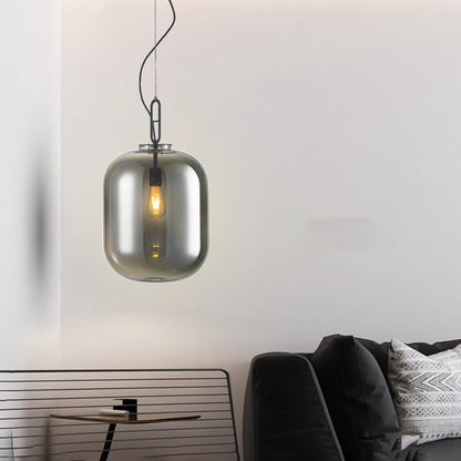 Nordic “Melon” Glass LED Chandelier – Restaurant Pendant (Ø 245/300/440 mm) – Duvencioglu