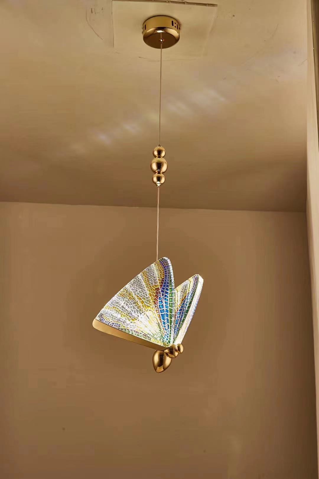 Butterfly LED Chandelier – 36V Decorative Pendant – Duvencioglu