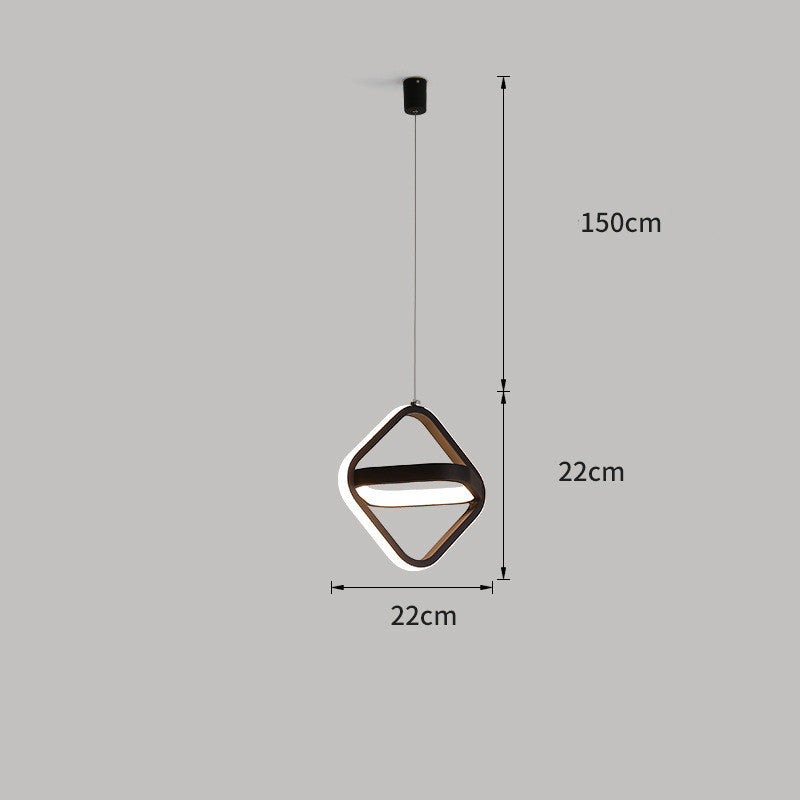 Nordic Remote-Control LED Pendant – 21×21 & 22×22 cm Shape Options – Duvencioglu