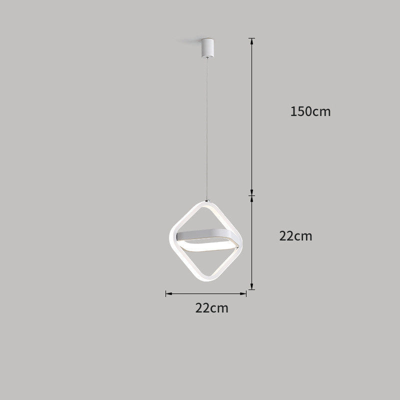 Nordic Remote-Control LED Pendant – 21×21 & 22×22 cm Shape Options – Duvencioglu