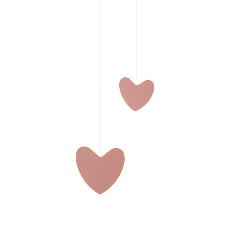 Creative Iron LED Chandelier – Butterfly, Flower & Heart Shapes (100–200 mm) – Duvencioglu